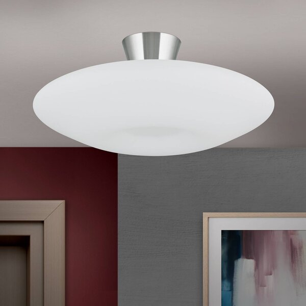 ORION Lampa sufitowa Blanc, możliwość ściemniania, biały / opal, salon / jadalnia, szkło, nowoczesny