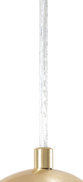 Lampa wisząca szklana Lunelle Lucande, możliwość ściemniania, salon / jadalnia, szkło, nowoczesny