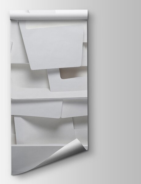 Fototapeta Biała ściana z wieloma prostokątami, Fototapety 3d, Popularne Fototapety, w03559 - Tapeko.pl