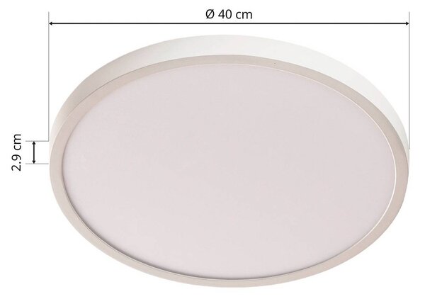 ORION Lampa sufitowa LED Lero, możliwość ściemniania, biały / opal, salon / jadalnia, aluminium, nowoczesny