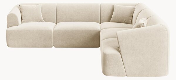 Dwustronna narożna sofa modułowa z aksamitu Campi (6-osobowa)