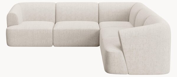Dwustronna narożna sofa modułowa z szenilu Campi (6-osobowa)