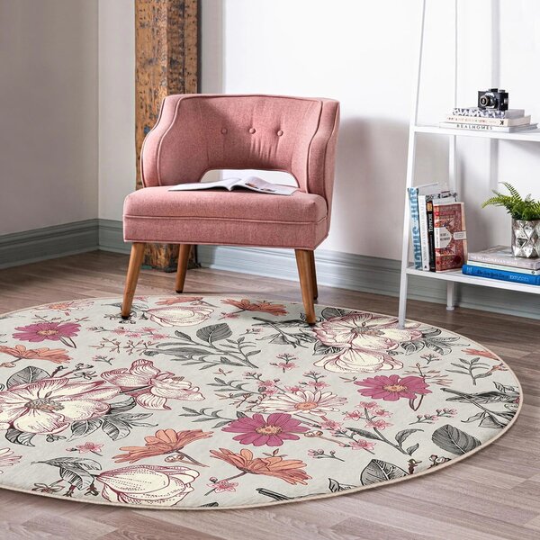 Okrągły dywan odpowiedni do prania i robotów sprzątających ø 80 cm Comfort – Mila Home