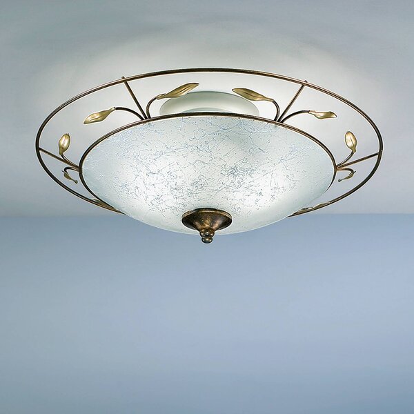 ORION Lampa sufitowa Luca, możliwość ściemniania, brązowy / rdzawy, salon / jadalnia, metal, dworkowy / rustykalny