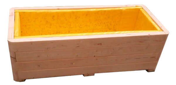 Drewniana minimalistyczna prostokątna donica ogrodowa - Astra