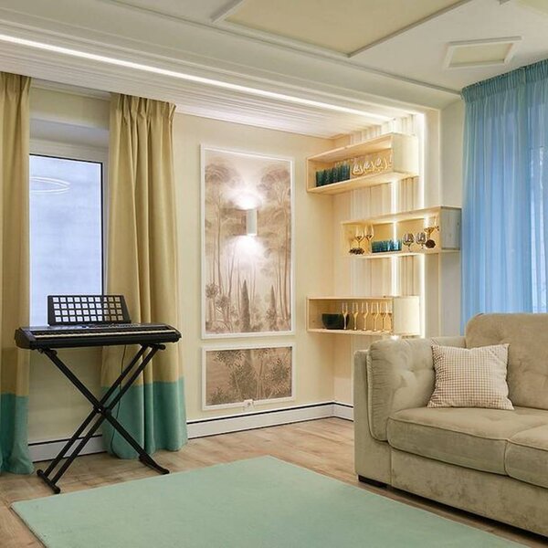 Maytoni Kinkiet Parma, możliwość ściemniania, biały / opal, salon / jadalnia, gips / glina, nowoczesny