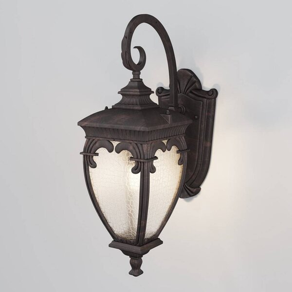 Maytoni Kinkiet zewnętrzny Fleur, możliwość ściemniania, czarny, aluminium, antyczny