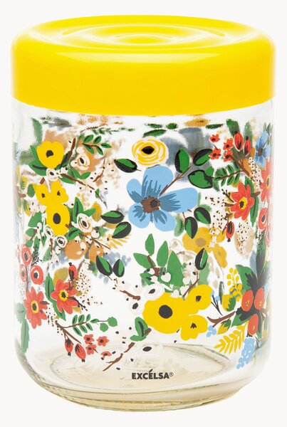 Pojemnik do przechowywania ze szkła Fiori Frida, 0,8 l