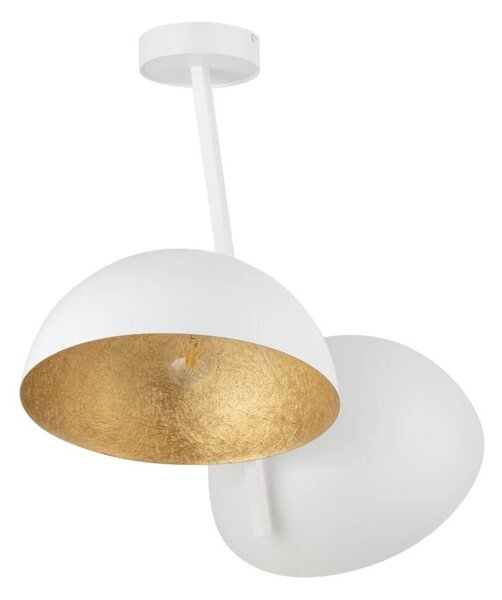 Biało-złota lampa sufitowa Sfera loft do przedpokoju - biały || złoty