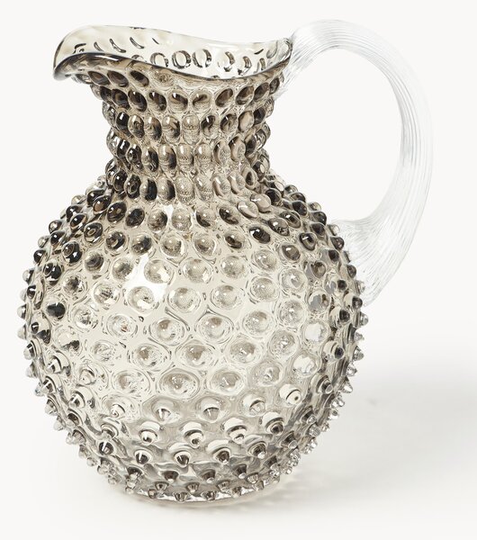 Dzbanek ze szkła dmuchanego Hobnail, 2 l