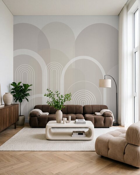 Fototapety Geometryczne łuki boho, Fototapety Abstrakcja, w02935v1 : Uwalls.pl