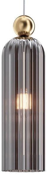 Maytoni Lampa wisząca szklana Antic, możliwość ściemniania, mosiężny / złoty, salon / jadalnia, szkło, nowoczesny