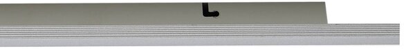 Lampa sufitowa LED Lyndra Arcchio, możliwość ściemniania, aluminiowy / szary / cynkowy, salon / jadalnia, aluminium, nowoczesny