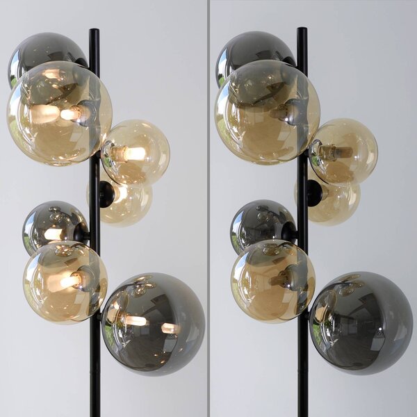 Paul Neuhaus Lampa stojąca Popsicle, czarny, salon / jadalnia, metal, nowoczesny