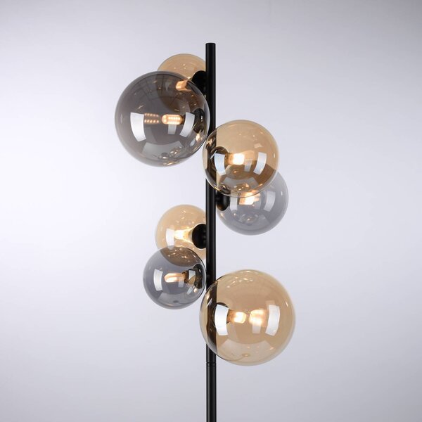 Paul Neuhaus Lampa stojąca Popsicle, czarny, salon / jadalnia, metal, nowoczesny