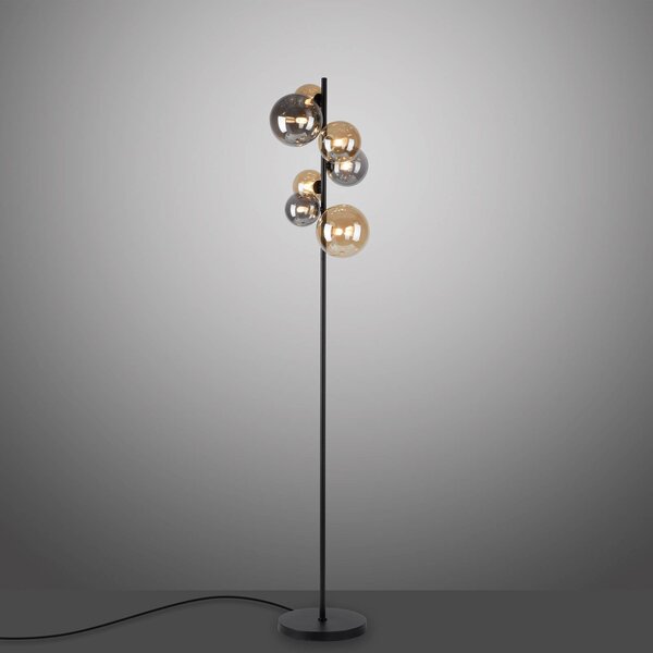 Paul Neuhaus Lampa stojąca Popsicle, czarny, salon / jadalnia, metal, nowoczesny