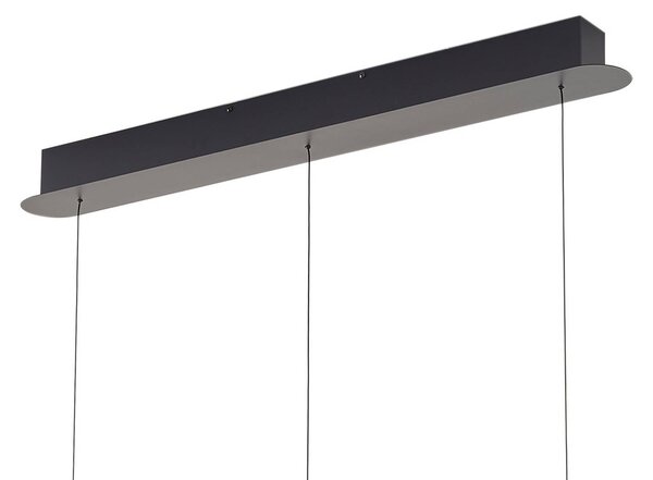 Lampa wisząca szklana Joran Lucande, biały / opal, salon / jadalnia, szkło, nowoczesny