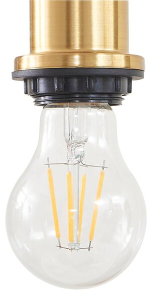 Lampa wisząca szklana Hildur Lindby, możliwość ściemniania, aluminiowy / szary / cynkowy, salon / jadalnia, szkło
