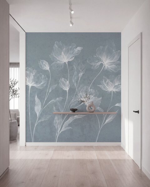 Fototapety Eleganckie, zwiewne kwiaty o półprzezroczystych, warstwowych płatkach na długich, delikatnych, Fototapety Kwiaty, w05579v2 : Uwalls.pl