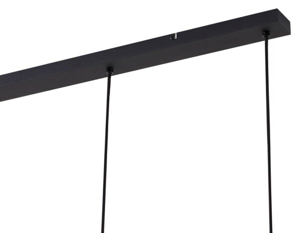 Lampa wisząca szklana Hildur Lindby, możliwość ściemniania, aluminiowy / szary / cynkowy, salon / jadalnia, szkło