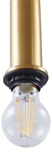 Lampa wisząca szklana Hildur Lindby, możliwość ściemniania, aluminiowy / szary / cynkowy, salon / jadalnia, szkło