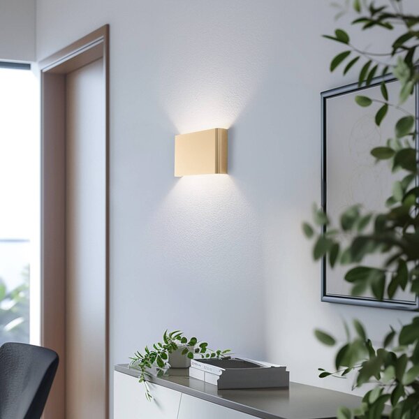 Kinkiet Haga Nowodvorski Lighting, możliwość ściemniania, mosiężny / złoty, salon / jadalnia, aluminium, nowoczesny