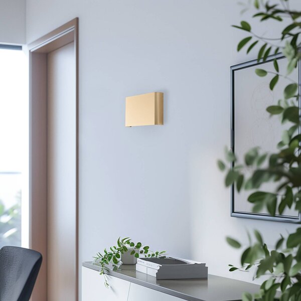 Kinkiet Haga Nowodvorski Lighting, możliwość ściemniania, mosiężny / złoty, salon / jadalnia, aluminium, nowoczesny