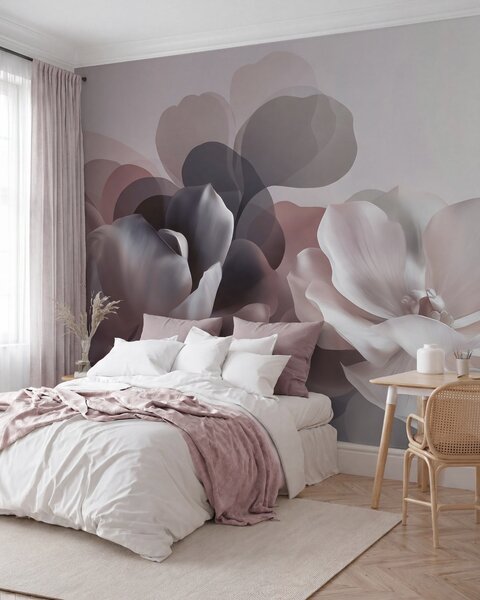 Fototapety Abstrakcyjna kompozycja kwiatowa z motywem magnolii, Fototapety Kwiaty, w09930 : Uwalls.pl