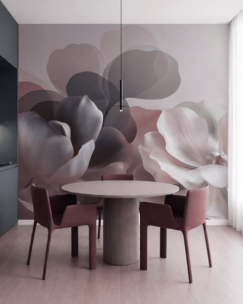 Fototapety Abstrakcyjna kompozycja kwiatowa z motywem magnolii, Fototapety Kwiaty, w09930 : Uwalls.pl