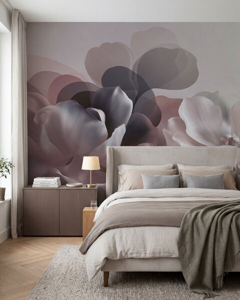 Fototapety Abstrakcyjna kompozycja kwiatowa z motywem magnolii, Fototapety Kwiaty, w09930 : Uwalls.pl