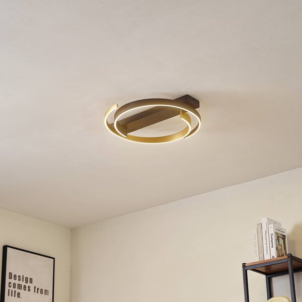 Lampa sufitowa LED Natsuma Lucande, czarny, salon / jadalnia, tworzywo sztuczne, nowoczesny