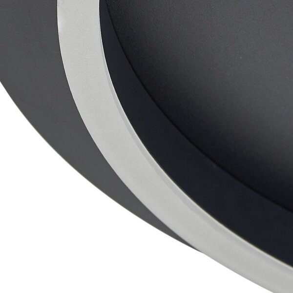 Lampa sufitowa LED Kunis Lindby, czarny, salon / jadalnia, tworzywo sztuczne, nowoczesny
