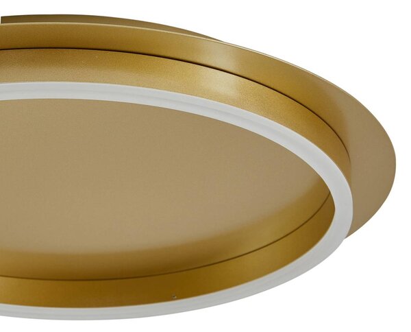 Lampa sufitowa LED Kunis Lindby, mosiężny / złoty, salon / jadalnia, tworzywo sztuczne, nowoczesny