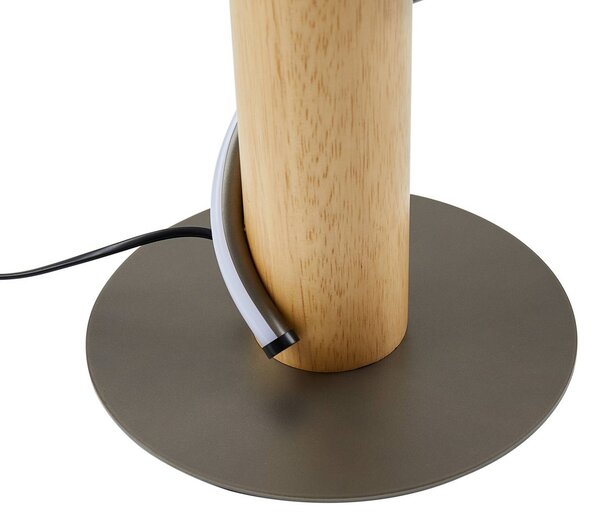 Lampa stojąca LED Spiraali Lindby, aluminiowy / szary / cynkowy, salon / jadalnia, aluminium, dworkowy / rustykalny