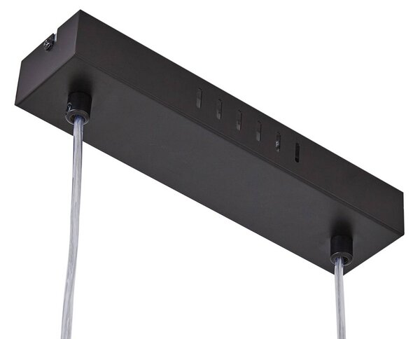 Lampa wisząca Spiraali Lindby, czarny, salon / jadalnia, aluminium, dworkowy / rustykalny