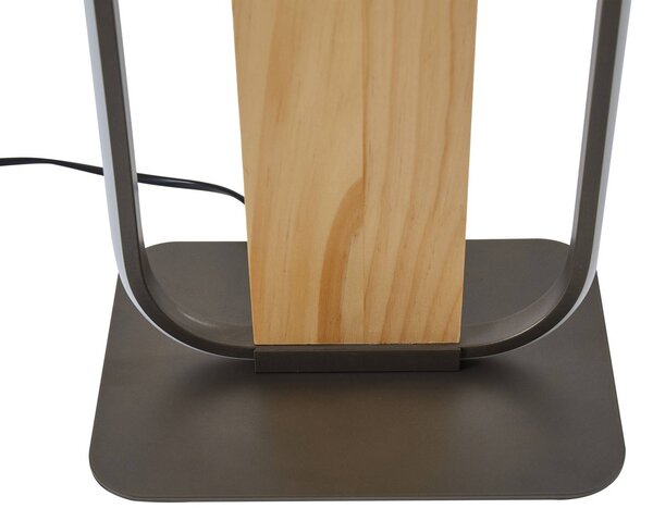 Lampa stojąca LED Romilda Lindby, jasne drewno, salon / jadalnia, dworkowy / rustykalny
