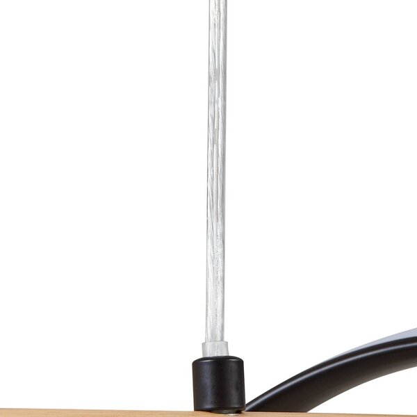 Lampa wisząca Spiraali Lindby, czarny, salon / jadalnia, aluminium, dworkowy / rustykalny