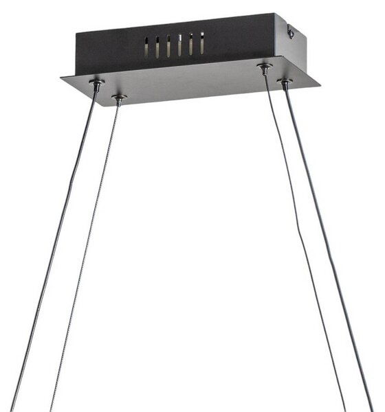 Lampa wisząca Mensola Lucande, możliwość ściemniania, czarny, salon / jadalnia, aluminium, nowoczesny