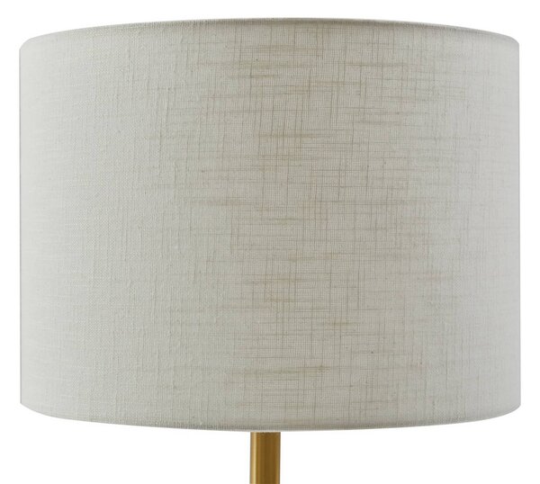 Lampa stołowa Alabaster Lindby, biały / opal, salon / jadalnia, tkanina / materiał / jedwab, skandynawski