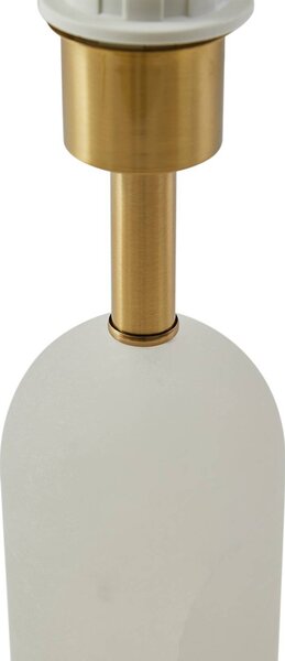 Lampa stołowa Alabaster Lindby, biały / opal, salon / jadalnia, tkanina / materiał / jedwab, skandynawski
