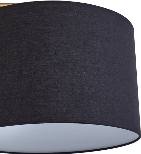 Lampa stojąca Hillary Lindby, czarny, salon / jadalnia, tkanina / materiał / jedwab, nowoczesny