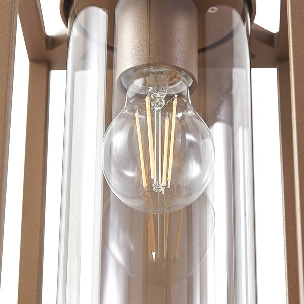 Lampa zewnętrzna z czujnikiem ruchu Ferda Lucande, możliwość ściemniania, brązowy / rdzawy, aluminium, nowoczesny