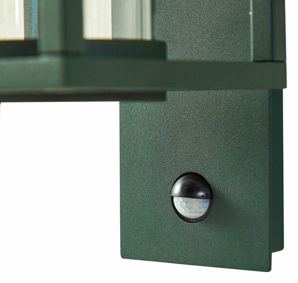 Lampa zewnętrzna z czujnikiem ruchu Ferda Lucande, możliwość ściemniania, zielony, aluminium, nowoczesny
