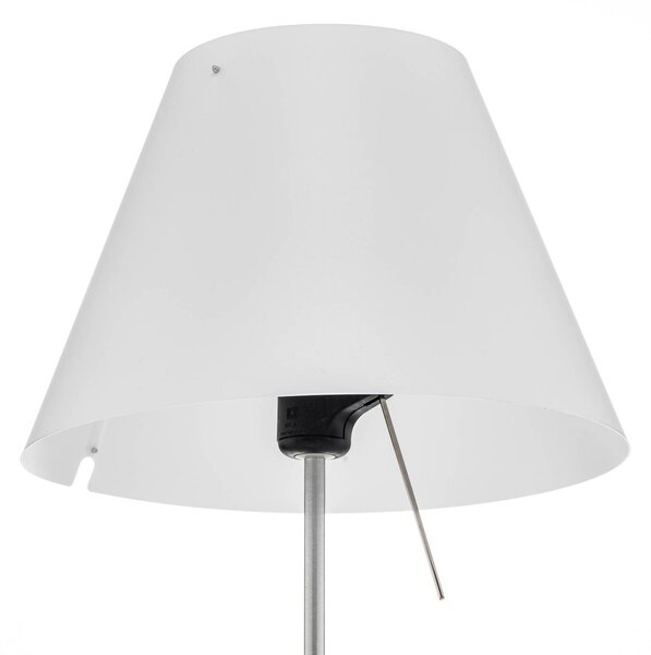 Luceplan Lampa stołowa Costanzina, biały / opal, salon / jadalnia, aluminium, design