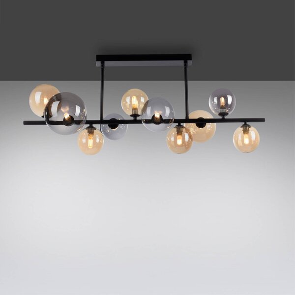 Paul Neuhaus Lampa sufitowa Popsicle, czarny, salon / jadalnia, metal, nowoczesny
