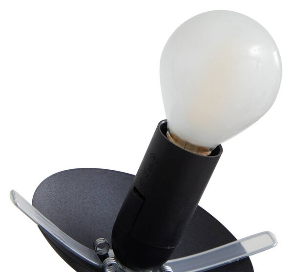 Lampa wisząca szklana Isamer Lindby, możliwość ściemniania, czarny, salon / jadalnia, metal, nowoczesny