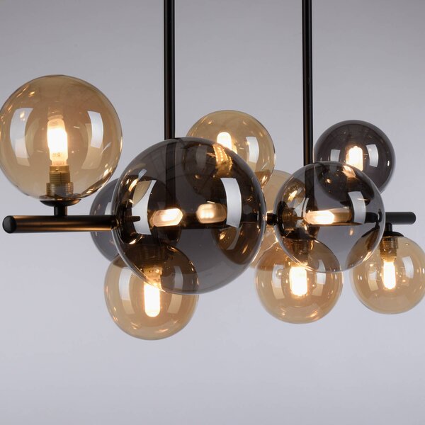 Paul Neuhaus Lampa sufitowa Popsicle, czarny, salon / jadalnia, metal, nowoczesny