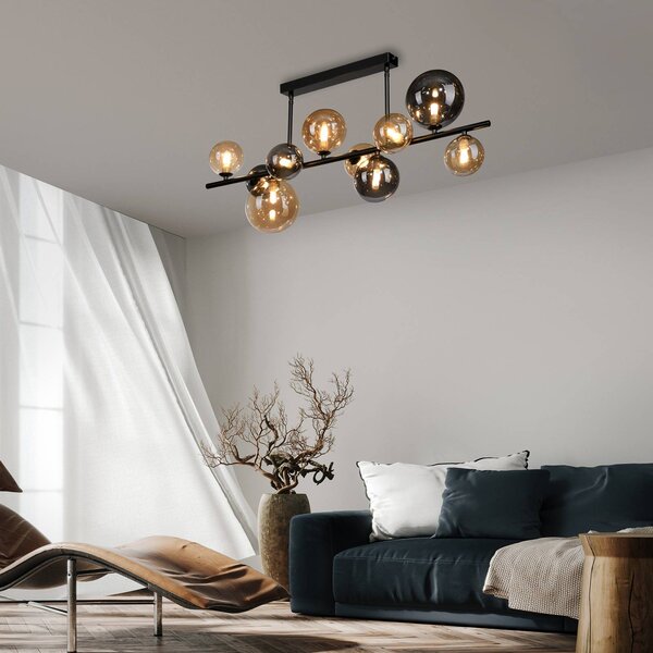 Paul Neuhaus Lampa sufitowa Popsicle, czarny, salon / jadalnia, metal, nowoczesny