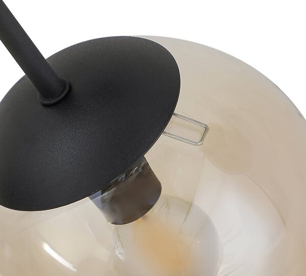 Lampa sufitowa Isamer Lindby, możliwość ściemniania, czarny, salon / jadalnia, metal, nowoczesny
