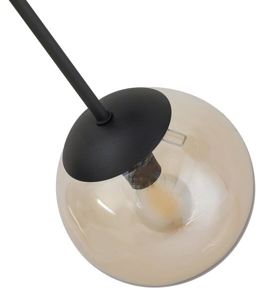 Lampa sufitowa Isamer Lindby, możliwość ściemniania, czarny, salon / jadalnia, metal, nowoczesny